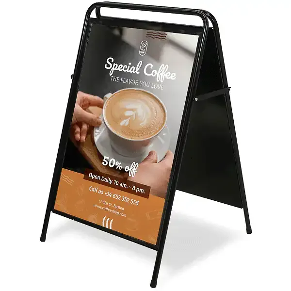 A-Board Elegant gadeskilt 70x100 cm sort