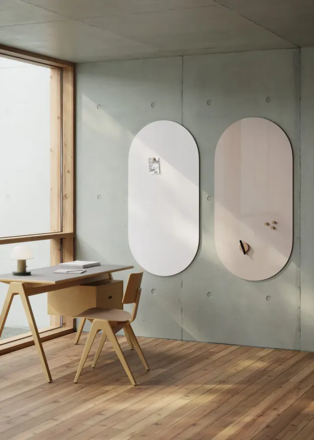 Chatboard Ambit glastavle oval væg magnetisk